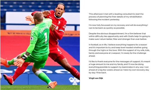 Carta abierta de Virgil van Dijk Carta abierta de Virgil van Dijk