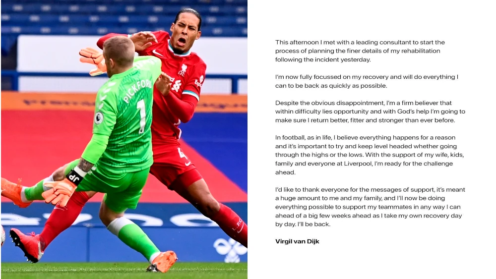 Carta abierta de Virgil van Dijk