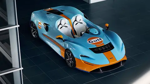 Solo habrá 149 vehículos de este modelo, pero ninguno más contará con está decoración McLaren Elva Gulf Racing
