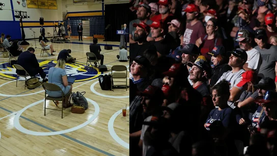 Misma crisis sanitaria, dos campañas diferentes: así se están celebrando los mítines en EEUU Misma crisis sanitaria, dos campañas diferentes: así se están celebrando los mítines en EEUU