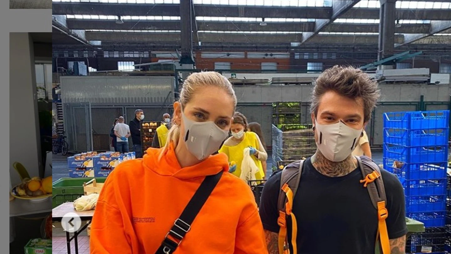 Chiara Ferragni y Fedez en una imagen con mascarilla. Chiara Ferragni y Fedez en una imagen con mascarilla.