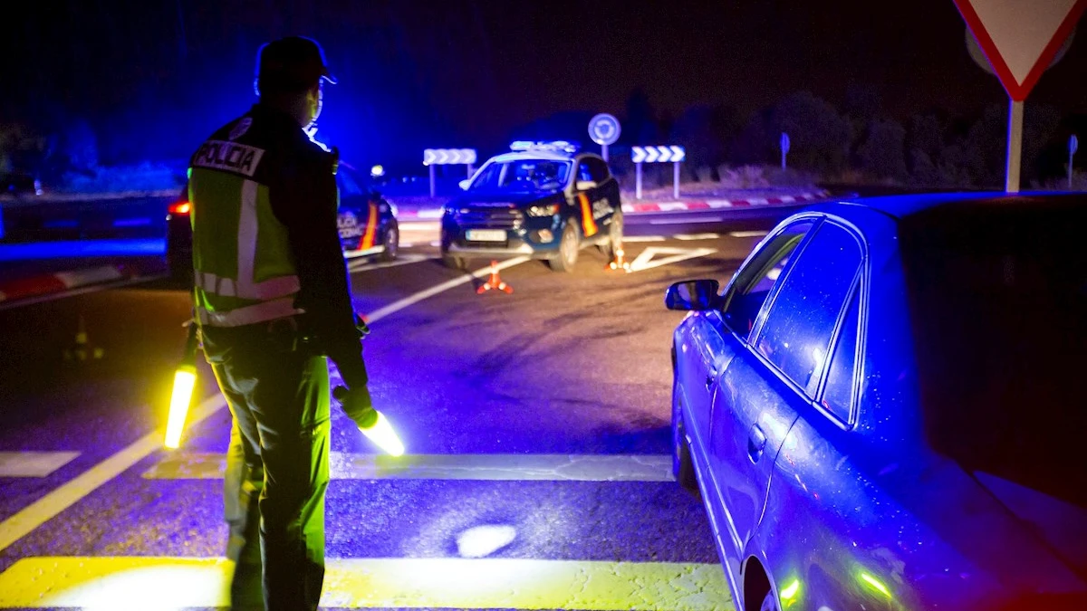 Control policial en Aranda de Duero