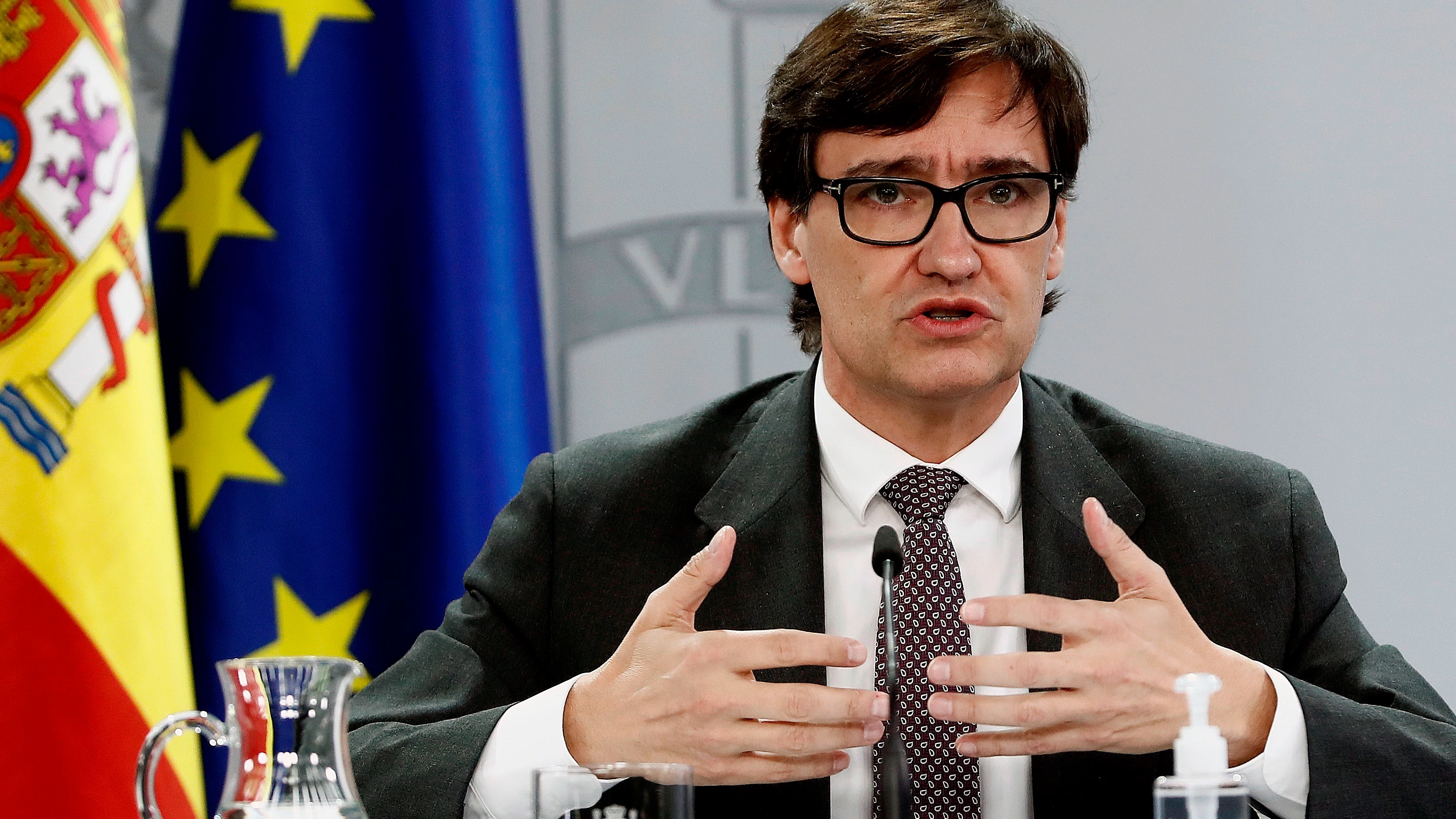 El ministro de Sanidad, Salvador Illa durante su intervención en la rueda de prensa posterior a la reunión semanal del Consejo de Ministros El ministro de Sanidad, Salvador Illa durante su intervención en la rueda de prensa posterior a la reunión semanal del Consejo de Ministros