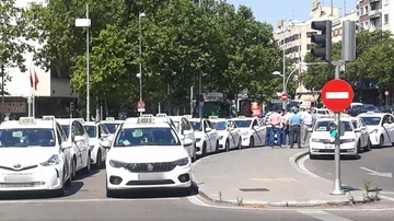 Parada de taxis en Madrid