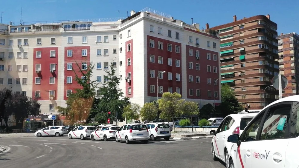 Parada de taxis en Madrid 