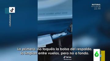 El vídeo viral que te hará ver los aviones de otra manera: así desvela una azafata qué es lo que no debes tocar