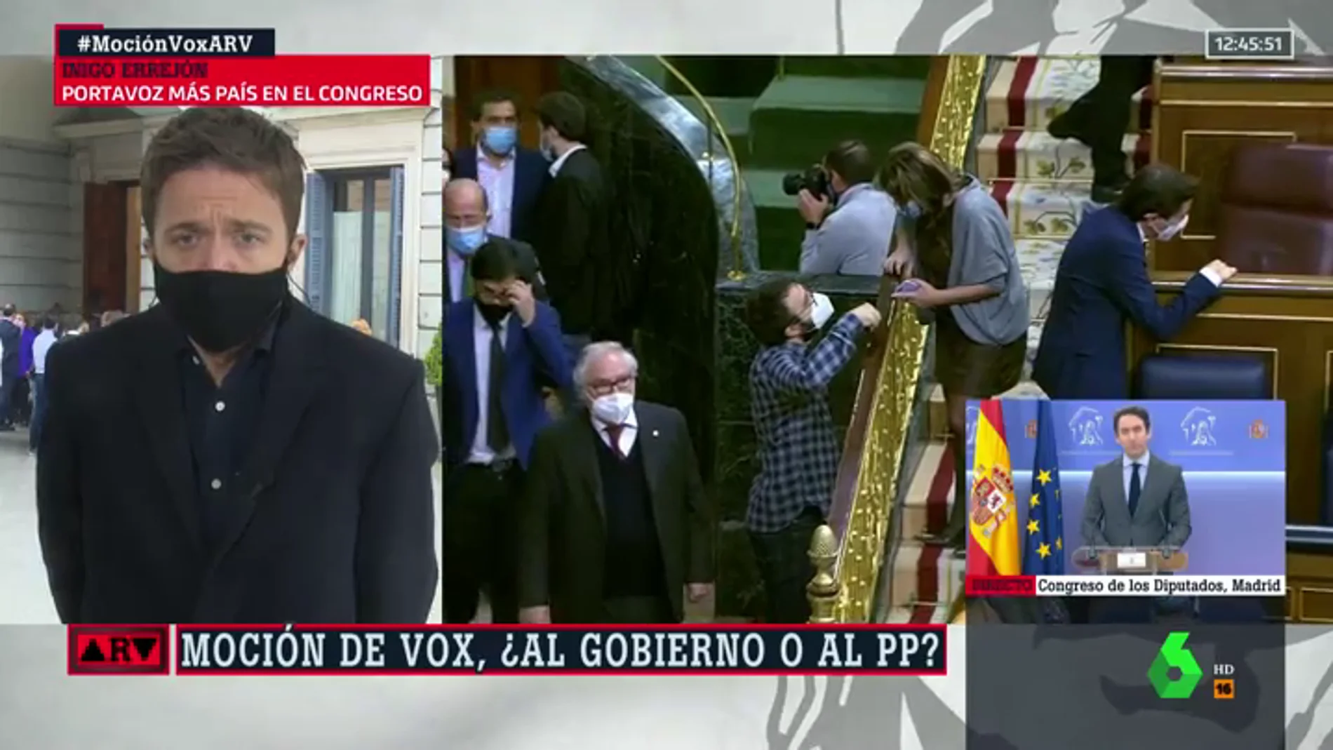 Errejón reprocha la ambiguedad del PP ante la moción de censura de Vox: "Ojalá no se hubiera pasado toda una semana dudando"