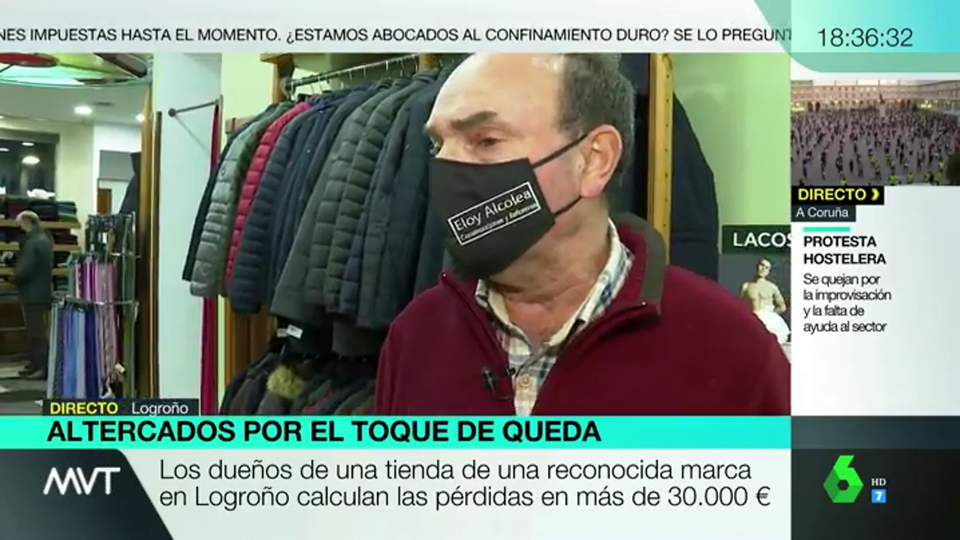 Habla el propietario de una tienda destrozada por los disturbios en Logroño: "Es una imagen difícil de digerir, impresionante"
