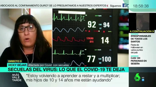 Vicky sufre secuelas cognitivas después del COVID Sumar y restar