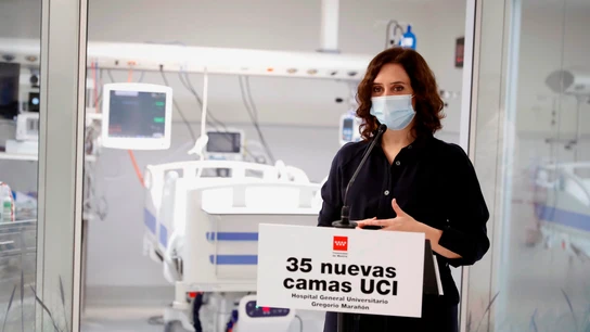Isabel Díaz Ayuso visita la nueva UCI del hospital Gregorio Marañón Isabel Díaz Ayuso visita la nueva UCI del hospital Gregorio Marañón