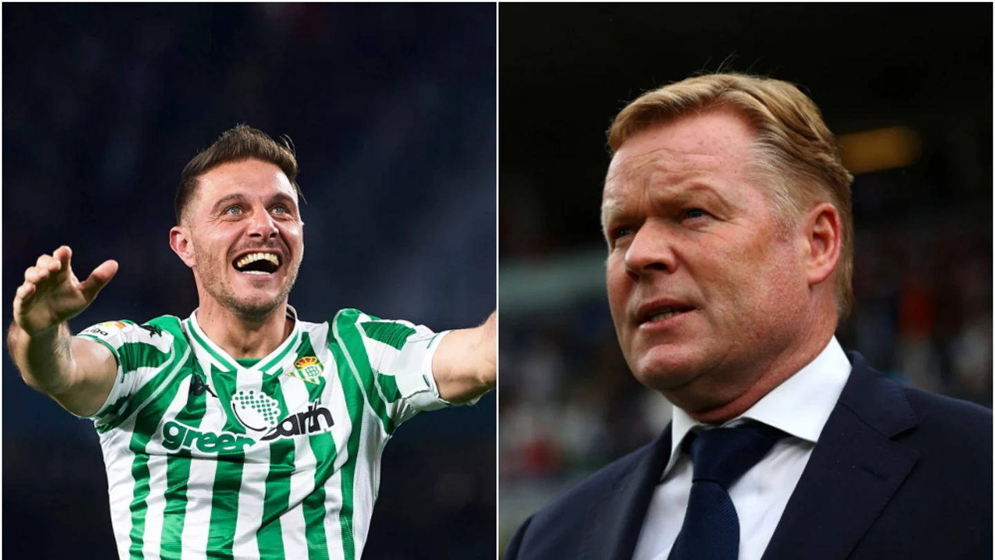 Joaquín Sánchez y Ronald Koeman Joaquín Sánchez y Ronald Koeman