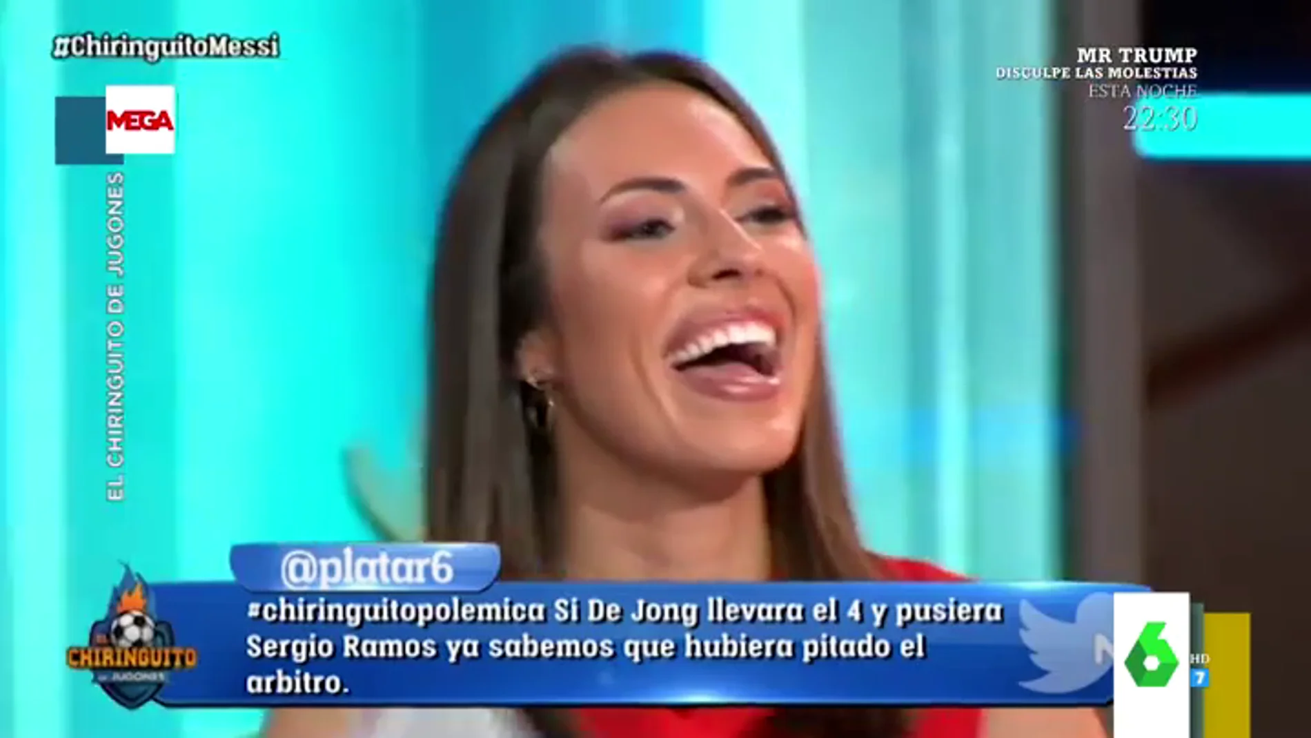 La divertida pillada a Sandra Díaz Arcas al leer el tuit de 'Ana Bohuelo' desata un ataque de risa en El Chinringuito