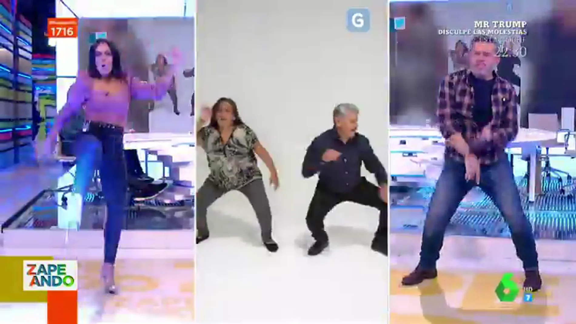 Lorena Castell y Miki Nadal lo dan todo en directo para arrasar con la coreografía viral de El Lobo Vásquez