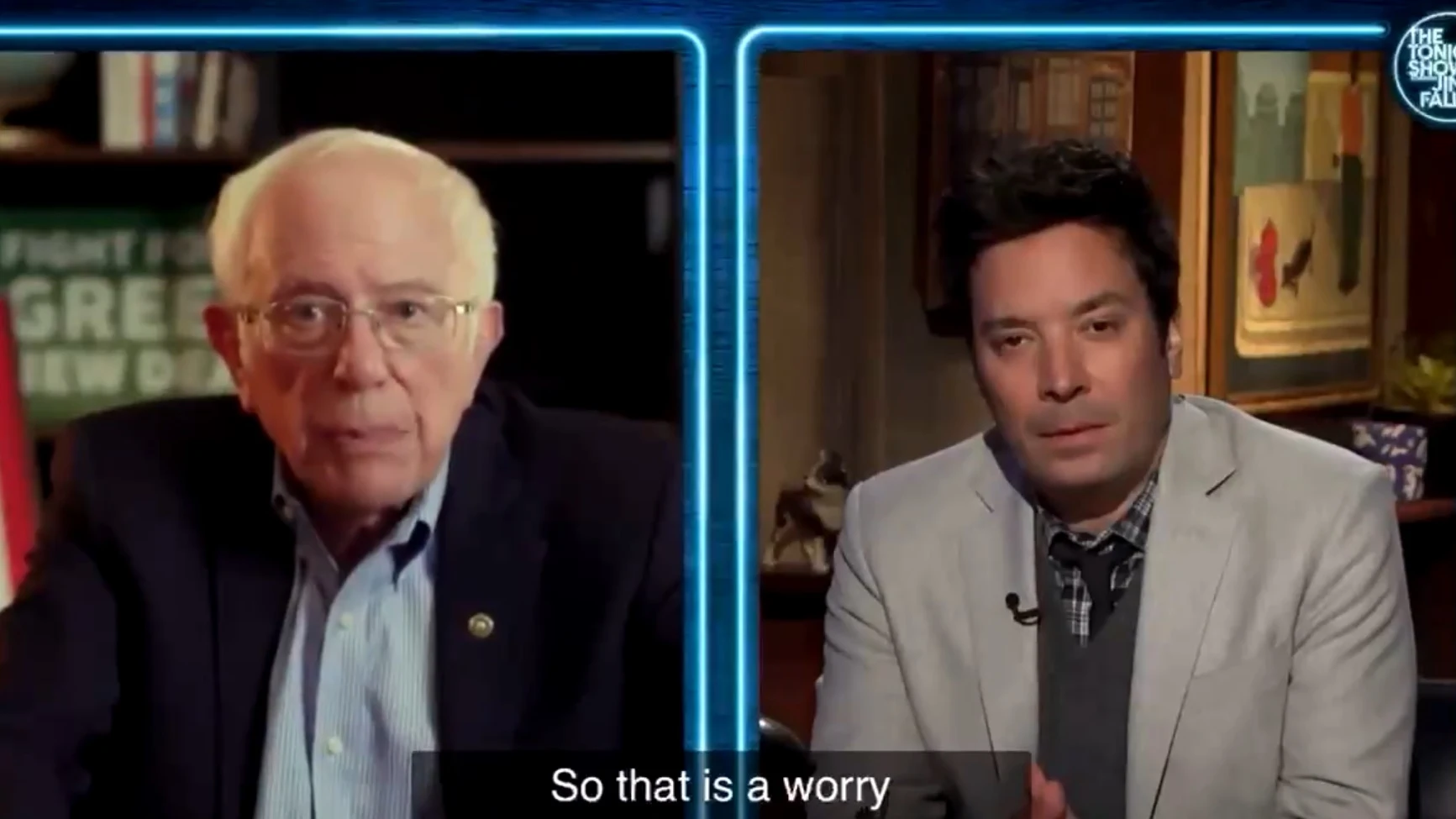 Bernie Sanders durante la entrevista con Jimmy Fallon el pasado 23 de octubre.