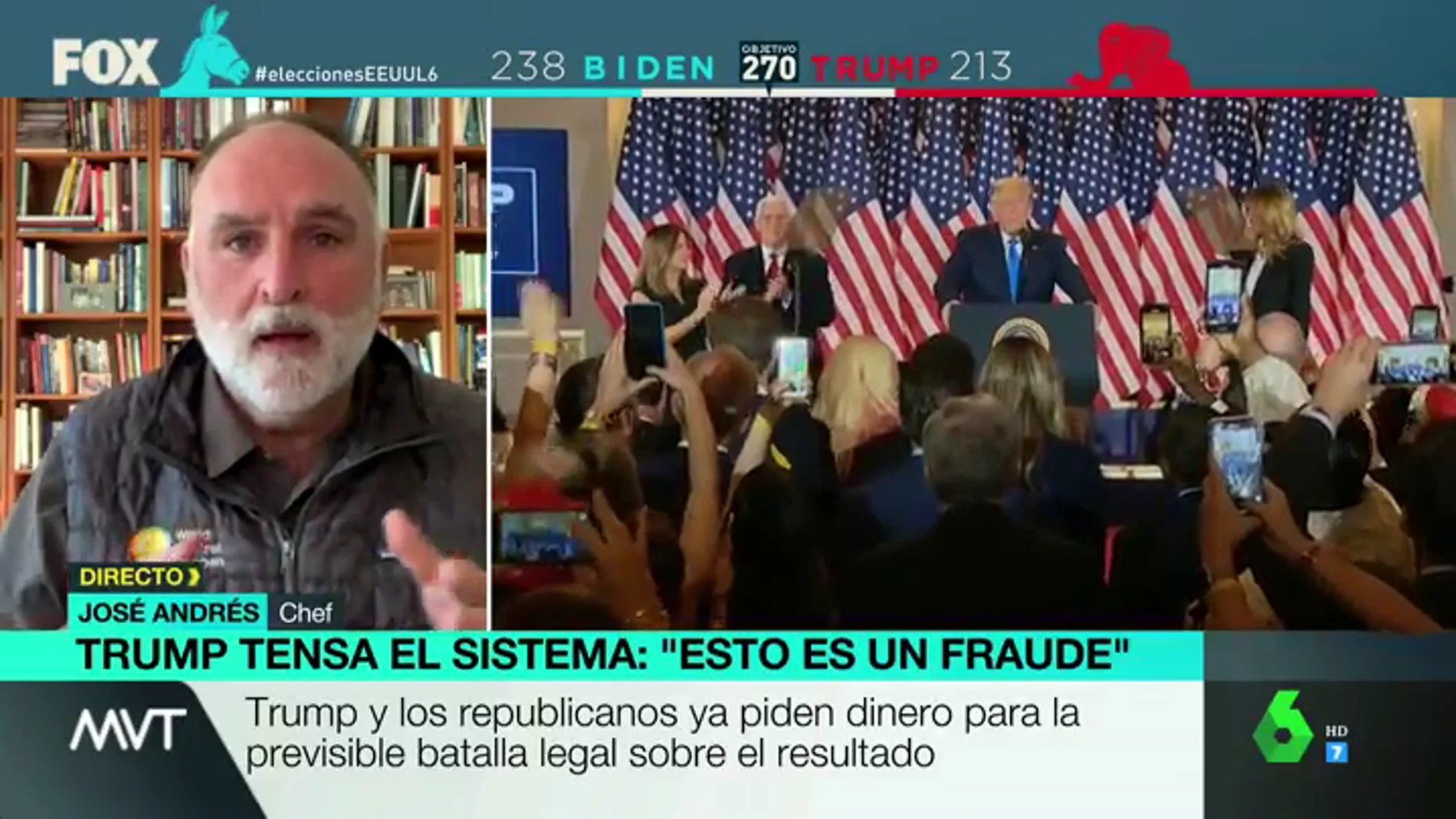El chef José Andrés: "Desde que Trump llegó al poder dice que el sistema democrático es corrupto"