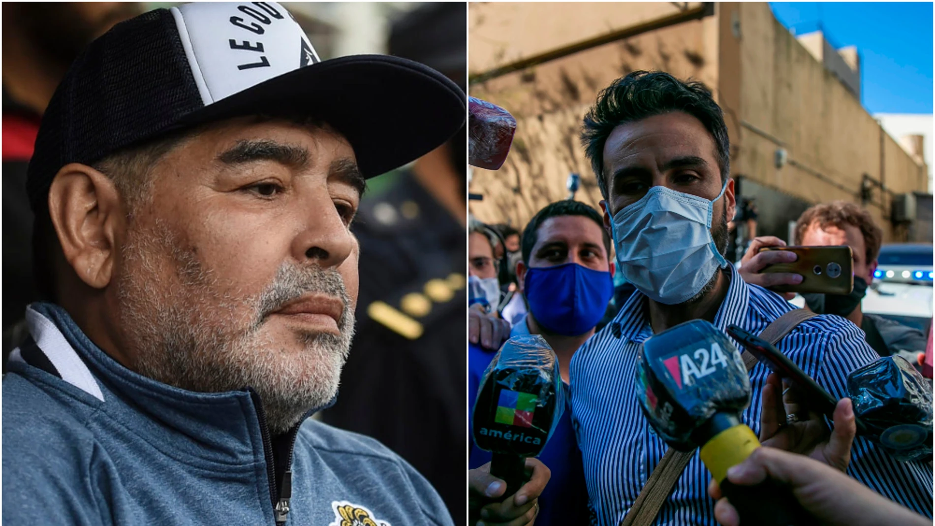 Diego Armando Maradona y Leopoldo Luque