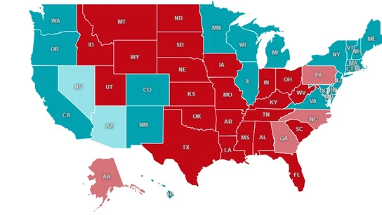 Mapa de resultados en las elecciones de EEUU Mapa de resultados en las elecciones de EEUU