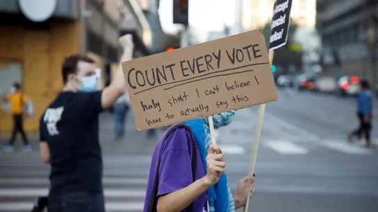 Protesta en Los Ángeles a favor del recuento de todos los votos Protesta en Los Ángeles a favor del recuento de todos los votos