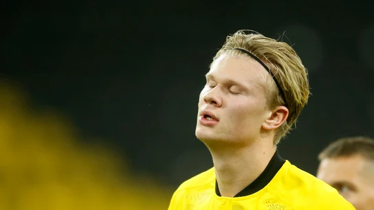 Haaland, en partido de Champions con el Dortmund Logró anotar un doblete