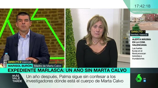 El ruego de la madre de Marta Calvo, un año después de su desaparición: "Hay más víctimas que por miedo no denuncian" El ruego de la madre de Marta Calvo, un año después de su desaparición: "Hay más víctimas que por miedo no denuncian"
