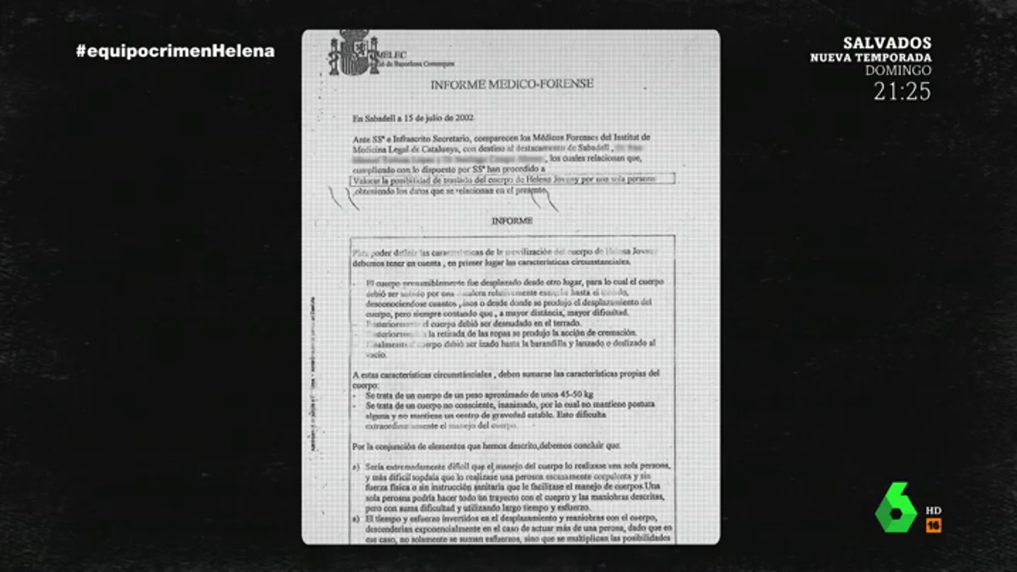 Los asesinos arrojaron por una azotea a Helena Jubany con vida Los asesinos arrojaron por una azotea a Helena Jubany con vida
