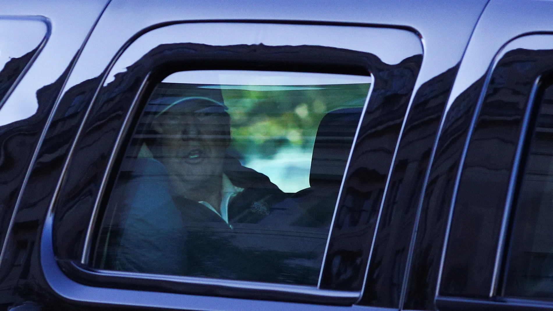 Donald Trump, en su coche tras la victoria de Biden en las elecciones estadounidenses