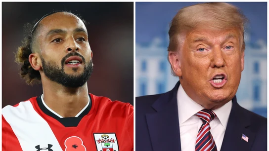 Theo Walcott y Donald Trump Theo Walcott y Donald Trump