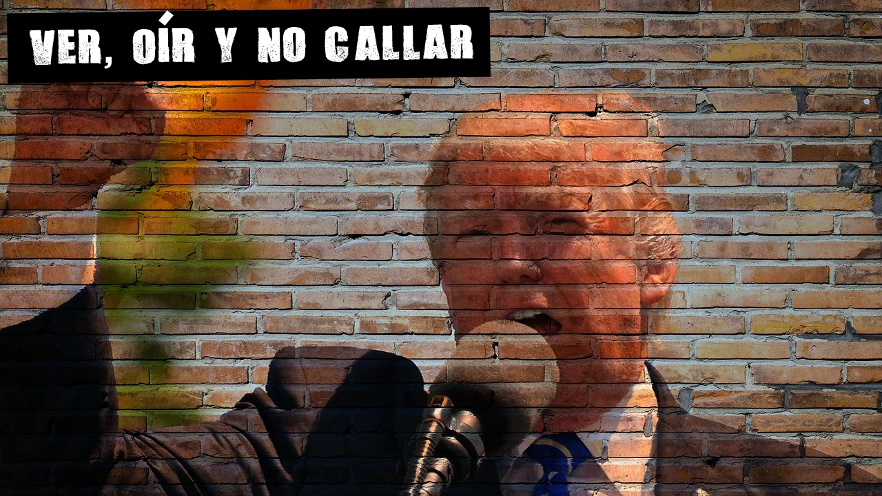 Imagen de Trump sobre un muro