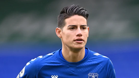 James Rodríguez, con el Everton James Rodríguez, con el Everton