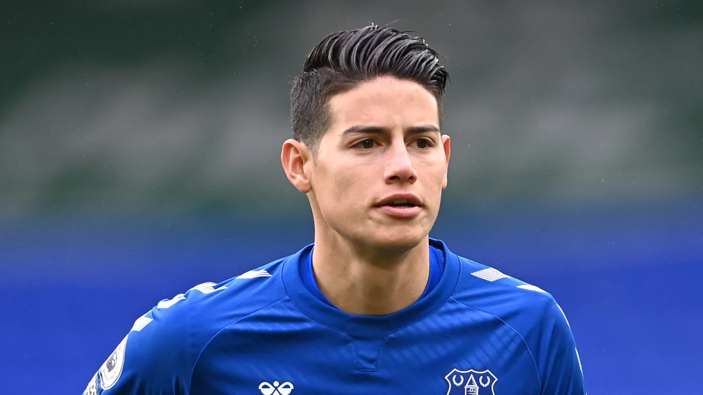 James Rodríguez, con el Everton James Rodríguez, con el Everton