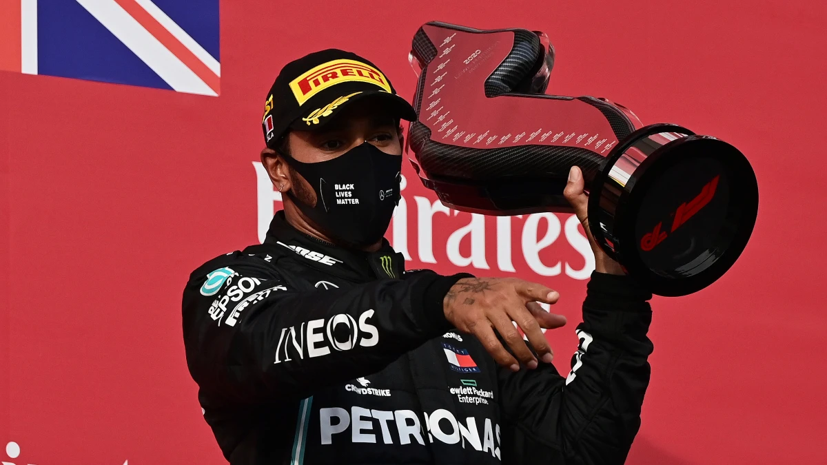 Lewis Hamilton, tras su victoria en Imola