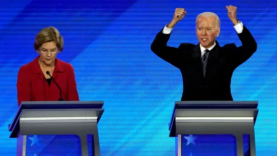 Elizabeth Warren, junto a Joe Biden Elizabeth Warren, junto a Joe Biden