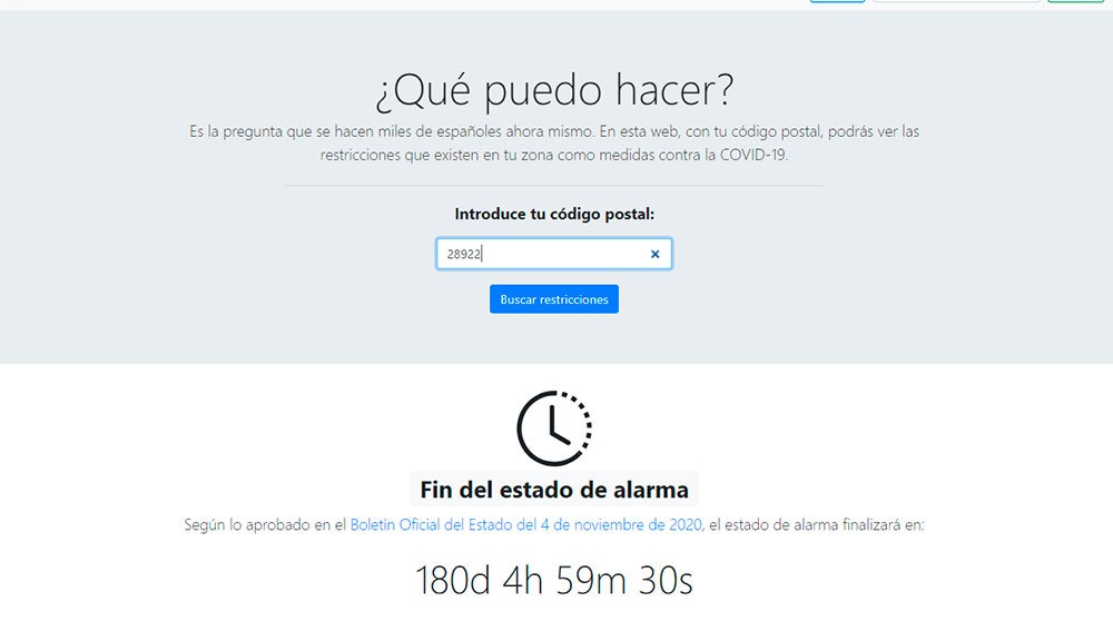 Melodramático cortar La risa QueCovid.es: Una web creada por universitarios sobre las restricciones  contra el COVID en tu código postal
