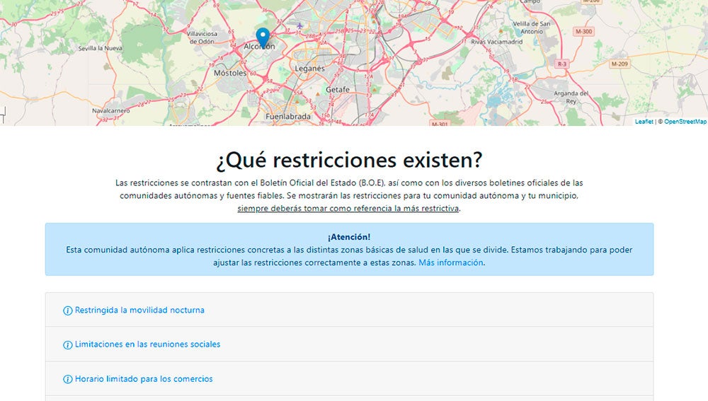 Resultados con el mapa y las restricciones