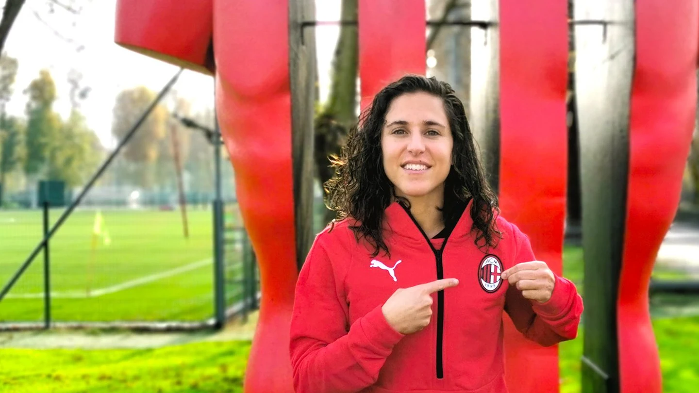 Vero Boquete, con el AC Milan Vero Boquete, con el AC Milan