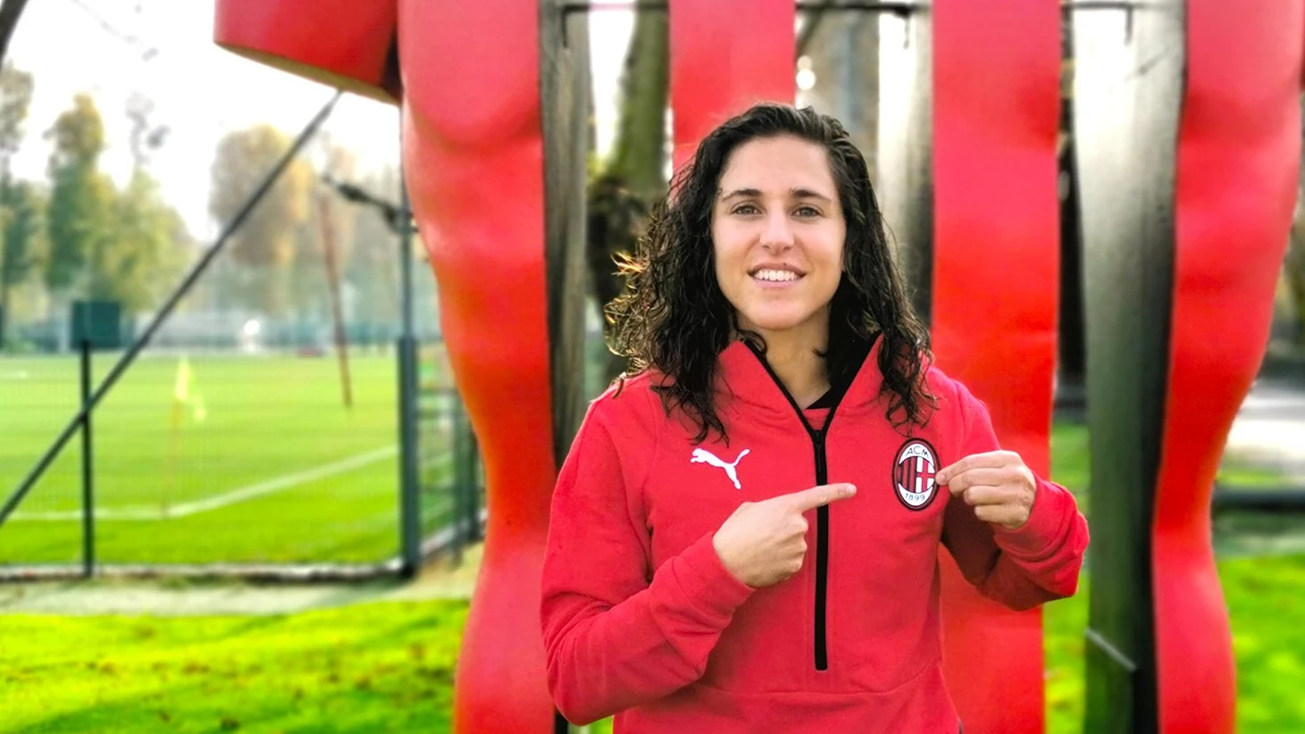 Vero Boquete, con el AC Milan