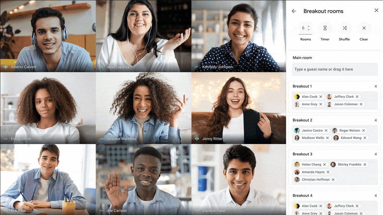 Nuevas 'breakout rooms' en Google Meet.