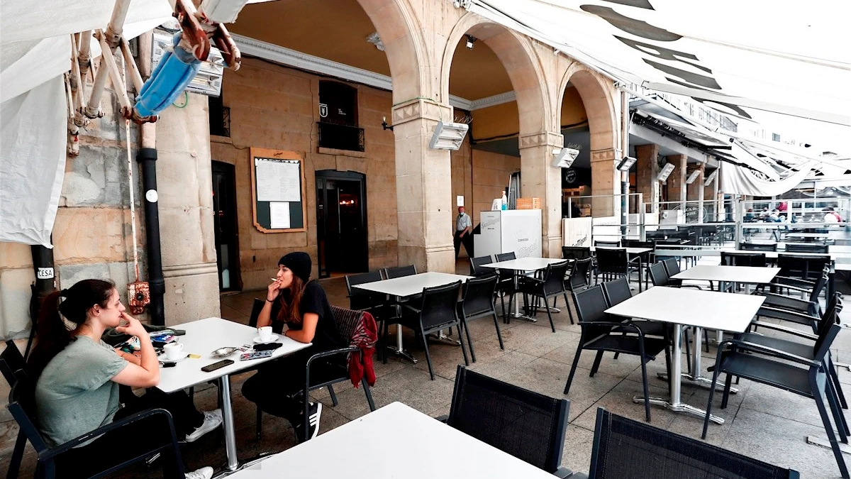 Imagen de archivo de una terraza