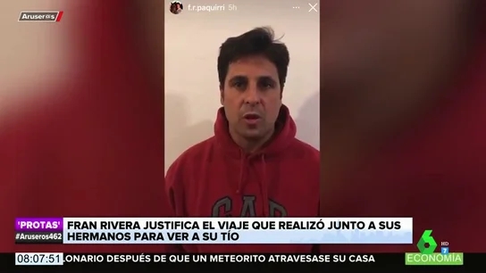 Fran Rivera responde a los que critican la visita a su tío Riverita: "Está terminal" Fran Rivera responde a los que critican la visita a su tío Riverita: "Está terminal"