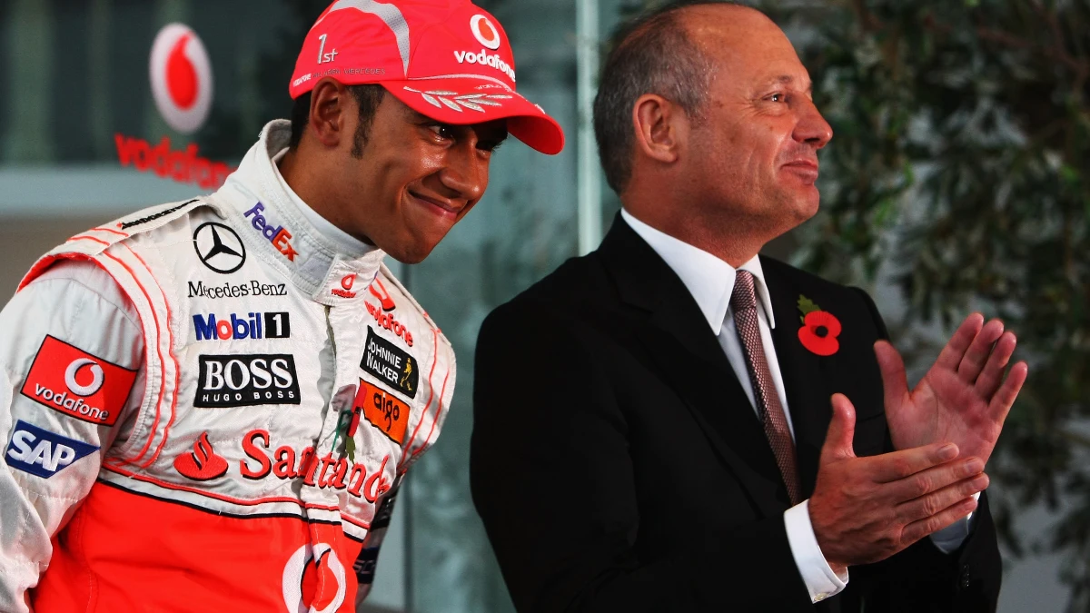 Lewis Hamilton, con Ron Dennis