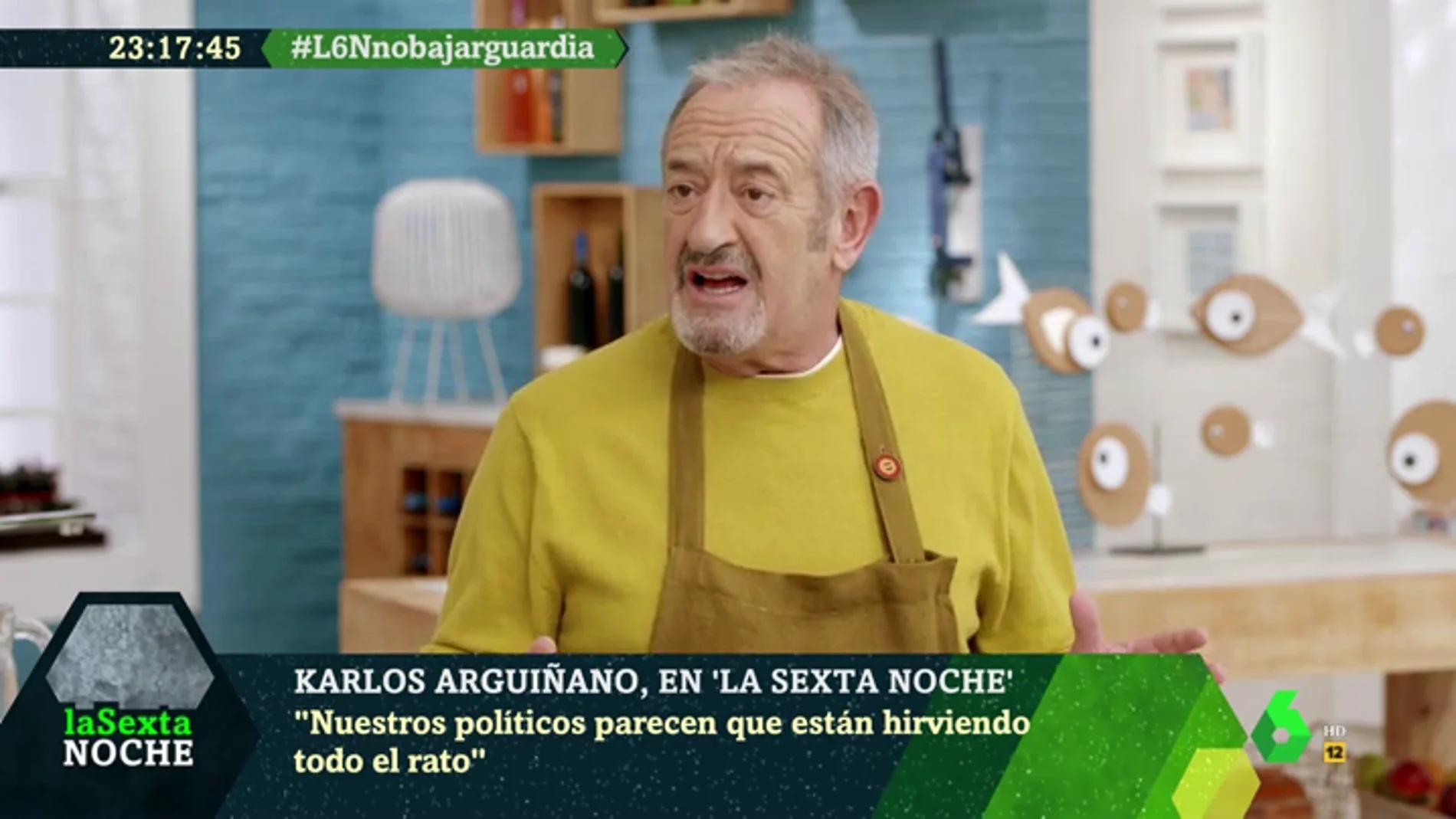 Karlos Arguiñano: "Estos no son los políticos que necesitamos, muchos no tienen ni estudios"
