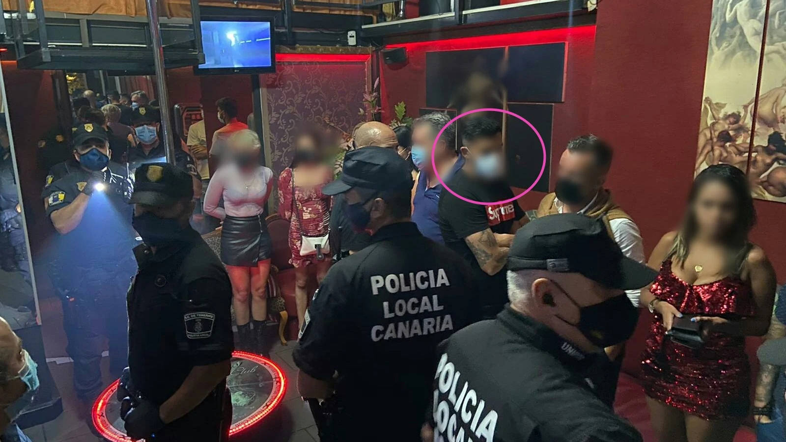 Redada policial en un club de alterne en Tenerife