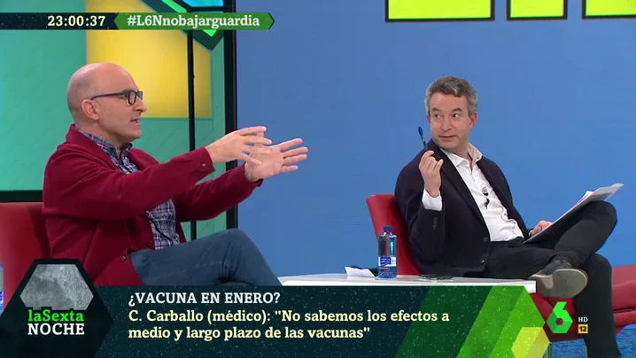 "A la gente hay que decirle lo que hay": el debate sobre la vacuna entre César Carballo y José Antonio López "A la gente hay que decirle lo que hay": el debate sobre la vacuna entre César Carballo y José Antonio López