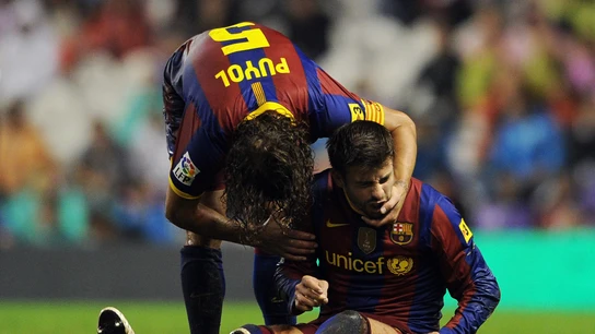 Carles Puyol y Gerard Piqué Carles Puyol y Gerard Piqué