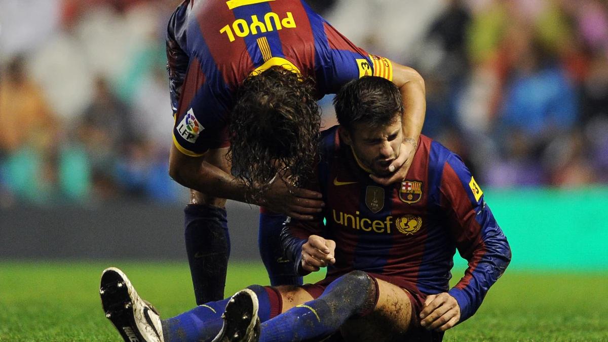 Carles Puyol y Gerard Piqué