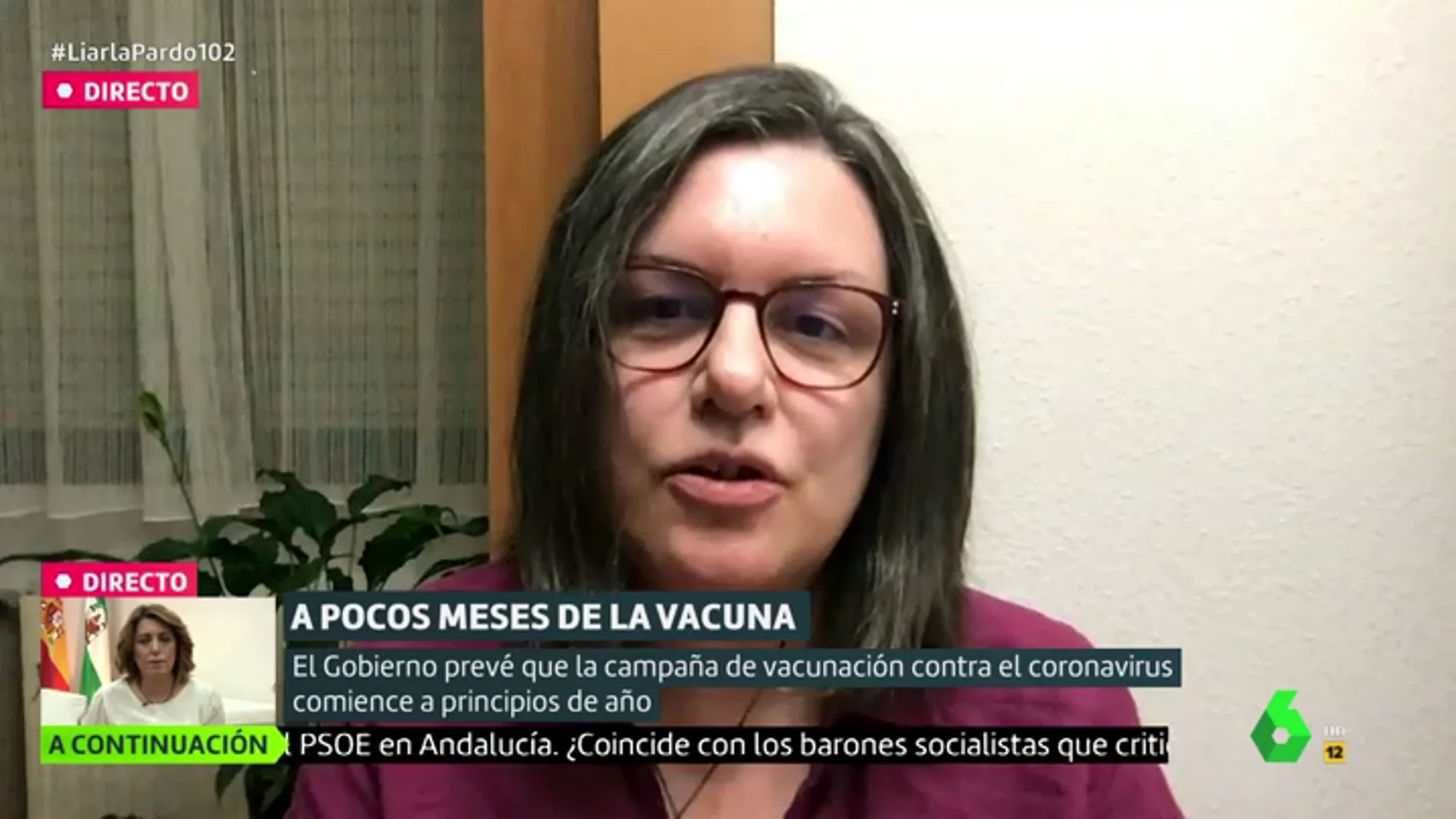 La investigadora Sonia Zúñiga hace un llamamiento a la prudencia: "Es probable que la vacuna no evite la infección"