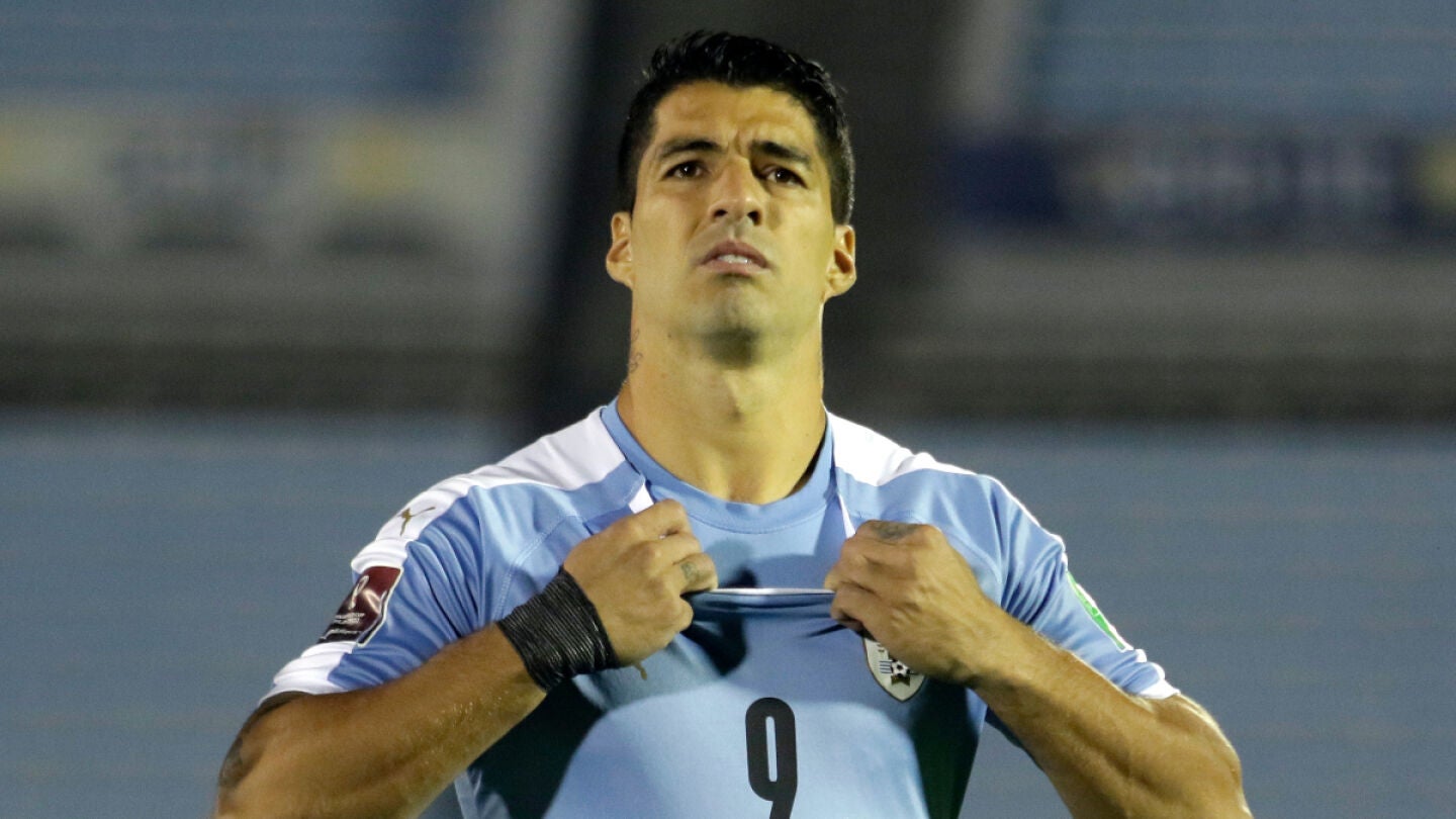 Luis Su&aacute;rez, con Uruguay