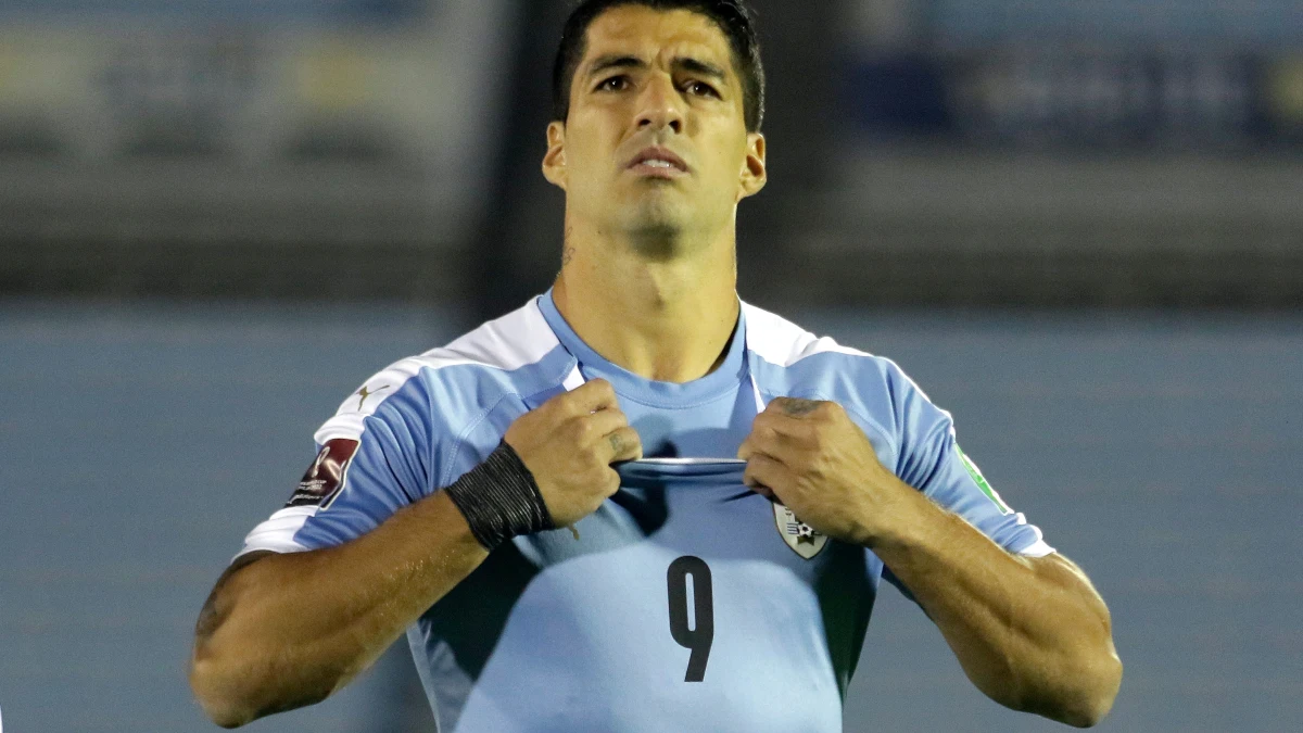 Luis Suárez, con Uruguay