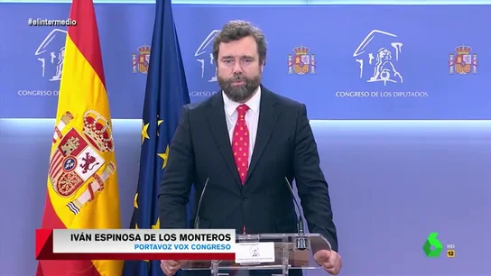 Espinosa de los Monteros relaciona la ley Celáa con una "conspiración pro-abortista": "Se está induciendo a las mujeres a abortar" Espinosa de los Monteros relaciona la ley Celáa con una "conspiración pro-abortista": "Se está induciendo a las mujeres a abortar"