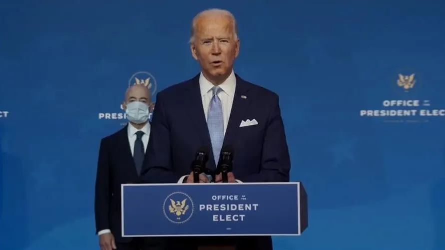 Joe Biden durante la presentación de algunos de los miembros del Gabinete de su futuro Gobierno. Joe Biden durante la presentación de algunos de los miembros del Gabinete de su futuro Gobierno.